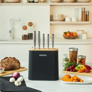 سرویس چاقوی سامورایی 6 تکه فولادی ژاپنی کاراکا