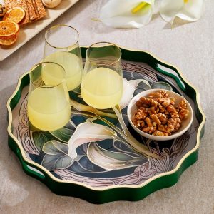 سینی ملامینی 38 سانتی آریا سبز01